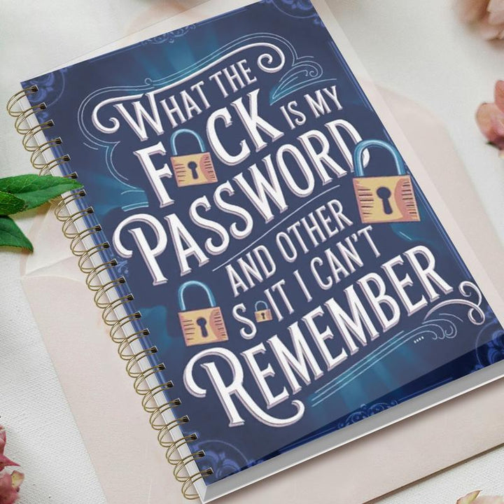 Funny Password Notebook - Spiral Bound with Lock Icons & Funny Security ...