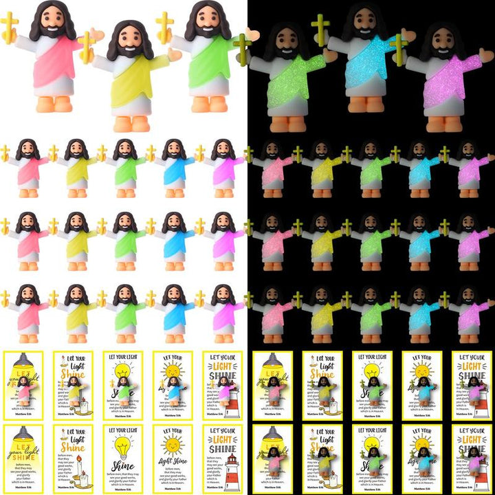 Christian Gifts Set: 30 Sets Mini Jesus Glowing Figurines – Kiazure