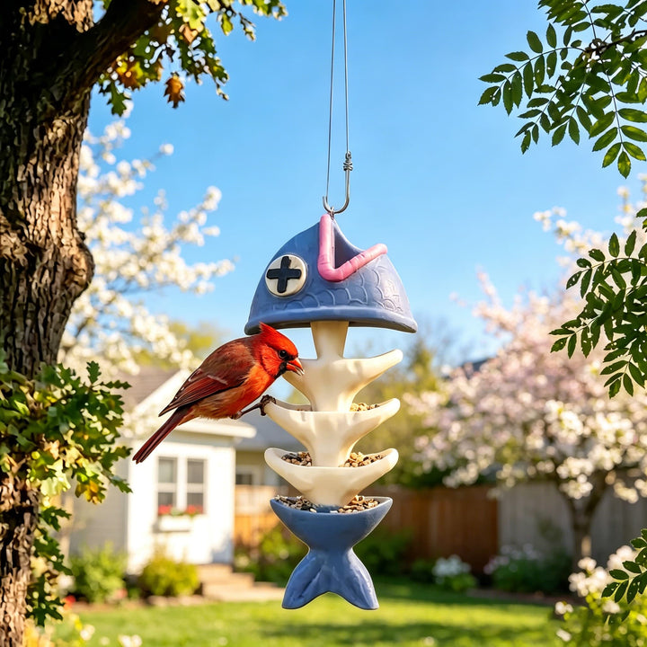 Creative Fish Skeleton Hanging Bird Feeder – Kiazure