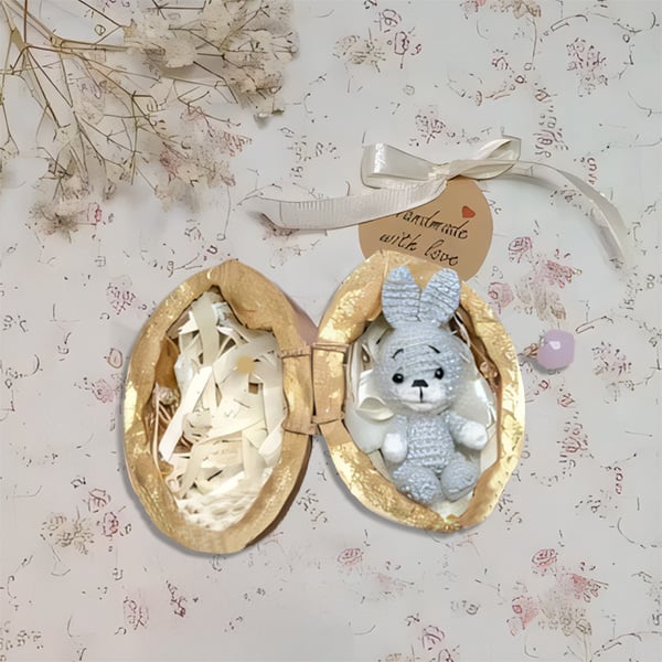 🎁Easter Hot Sale - 49% off🔥-🐰🧸Handmade crochet animal in walnut shell