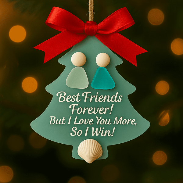 2026 Christmas-Themed Ornaments Gift for Family and Friends (Handmade Sea Glass)